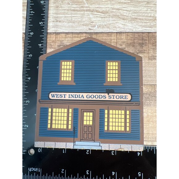 Vintage Cats Meow Market Street Series West India Goods Store Wooden Collectible - Picture 1 of 2